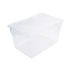 image of CAC China FS1F-15C Food Storage Box, 22 Gallon, 26"L x 18"W x 15"H, Polycarbonate, Clear