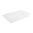 image of CAC China FS1F-3C Food Storage Box, 5 Gallon, 26"L x 18"W x 3"H, Polycarbonate, Clear