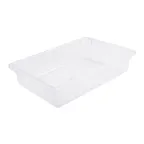image of CAC China FS1F-6C Food Storage Box, 9 Gallon, 26"L x 18"W x 6"H, Polycarbonate, Clear