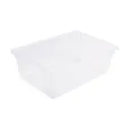 image of CAC China FS1F-9C Food Storage Box, 13 Gallon, 26"L x 18"W x 9"H, Polycarbonate, Clear