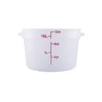 image of CAC China FS2P-12T Storage Container, 12 Qt Round, Stackable, Polypropylene, Translucent, BPA‑Free