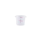 image of CAC China FS2P-1T Food Storage Container, 1 Qt Round, Polypropylene, Translucent, BPA‑Free, NSF