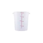 image of CAC China FS2P-4T Food Storage Container, 4 Qt., Round, Stackable, Polypropylene, BPA Free