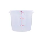 image of CAC China FS2P-6T 6 Qt Round Stackable Storage Container, Polypropylene Translucent, BPA-Free