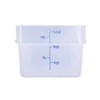 image of CAC China FS2P-SQ12T Food Storage Container, 12 Qt Square, Stackable, PP, BPA‑Free, Dishwasher Safe
