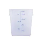 image of CAC China FS2P-SQ18T Food Storage Container, 18 qt., Square, Polypropylene, Translucent, BPA Free