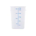 image of CAC China FS2P-SQ22T 22‑Qt Sq Stackable Storage Container, Polypropylene, Translucent, BPA‑Free