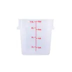 image of CAC China FS2P-SQ8T, 8 Qt Square Stackable Storage Container, Polypropylene, Translucent, BPA‑Free