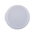 image of CAC China FS2R-1282CV-T Round Storage Container Cover, 12‑22 Qt, Clear Polypropylene, Dishwasher Safe