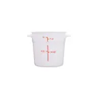 image of CAC China FS3P-1W Food Storage Container, 1 Qt Round Stackable, Polypropylene White, BPA‑Free, NSF