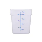 image of CAC China FS3P-SQ18W Food Storage Container - 18 Qt Square Stackable Polypropylene White BPA‑Free NSF