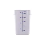 image of CAC China FS3P-SQ22W Food Storage Container, 22 Qt White Polypropylene, Dishwasher/Freezer Safe
