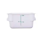 image of CAC China FS3P-SQ2W Food Storage Container, 2 qt., Square, Polypropylene, White, BPA Free
