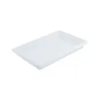 image of CAC China FS4F-3W Food Storage Box, 5 Gallon, 26"L x 18"W x 3"H, Polypropylene, White, BPA Free