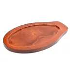 image of CAC China FSPC-3-UW Oval Wooden Underliner, 12" Size for FSPC-3 Sizzle Platter Accessory