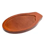 image of CAC China FSSC-2-UW Oval Wooden Underliner, 12" Size for FSSC-2 12-5/8" Sizzle Platter
