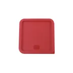 image of CAC China FSSQ-68CV-R Food Storage Container Cover, Square, Polypropylene, Red, for 6 & 8 qt