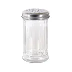 image of CAC China G2SP-12P Sugar Pourer Shaker, 12 oz Glass with Stainless Steel Top - 1 Dozen