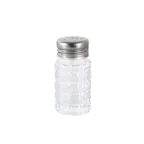 image of CAC China G8CK-2F - 2 oz Salt Pepper Shaker, Lead-Free Glass Jar with Stainless Steel Top - 1 Dozen