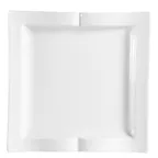 image of CAC China GBK-110 Square Pasta Plate, 22 oz, Bone White Porcelain, Dishwasher Safe - 1 Dozen
