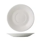 image of CAC China GDC-2 Round Porcelain Saucer 5.5" Dia x 0.75" H Bone White Oven Dishwasher Safe - 1 Dozen
