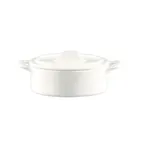 image of CAC China GMJ-6 12 oz Jar (6½" L x 4½" W x 2" H) Porcelain White with Handles and Lid - 1 Dozen