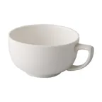 image of CAC China GW-56 Great Wall Cappuccino Cup, 14 oz, 4.75" Dia x 2.63" H, White Porcelain, Safe - 1 Dozen