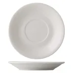 image of CAC China GW-57 Round Porcelain Saucer, 6.5" Dia., Bone White Glazed Foot, Dishwasher Safe - 1 Dozen