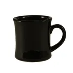 image of CAC China HAR-75-BLK - Hartford 7.5oz Mug, 3.25" Dia x 3.875" H, Black Ceramic, Safe - 1 Dozen