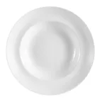 image of CAC China HMY-133 - Pasta Bowl, 18 oz (10½" Dia x 2" H), White Porcelain, Dishwasher Safe - 1 Dozen
