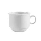 image of CAC China HMY-35 Harmony Demitasse Cup, 3.5 oz, White Porcelain, Microwave Safe - 1 Dozen