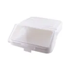 image of CAC China IBIN-13LD Clear Polypropylene Lid for IBIN-13 Food Storage, Translucent Snap-Fit
