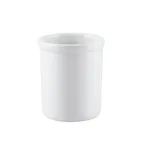 image of CAC China JAR-40 Super White Porcelain Salad Crock, 42-1/4 oz (1.25 liter), 5" dia. x 5-3/4"H