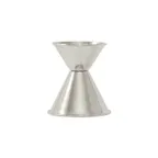 image of CAC China JG10-200 Stainless Steel Bar Jigger, 1 oz / 2 oz Dual Capacity, Rolled Edge Design