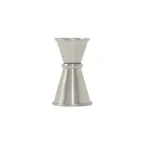 image of CAC China JGS1-0575 Japanese-Style Jigger, 1/2 oz. x 3/4 oz., Rolled Edge, Stainless Steel