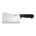 image of CAC China KACH-70 Asian Cleaver Knife, 7" High-Carbon Steel Blade, Black Handle