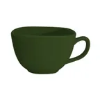 image of CAC China KC-1-G - Green 8 oz Ceramic Coffee Cup 3.75" L x 3.75" W x 2.5" H Oven Safe - 1 Dozen