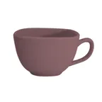 image of CAC China KC-1-PLM - Arts Plum Ceramic Cup, 8 oz (3.75" x 3.75" x 2.5"), Oven Safe - 1 Dozen