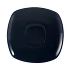 image of CAC China KC-2-CBU Square Stoneware Saucer, 6" x 6" x 0.75", Cobalt Blue, Dishwasher Safe - 1 Dozen