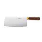 image of CAC China KCCW-84 Heavy-Duty Kitchen Cleaver Knife, 8" Stainless Steel Blade, Classic Wooden Handle