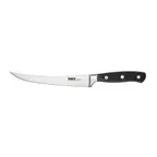 image of CAC China KFBN-61 Scharfe Boning Knife, 6" Curved Blade, High-Carbon Steel, Black Handle