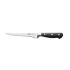 image of CAC China KFBN-G60 Schnell Boning Knife, 6-3/8", Forged, Tang, Steel Blade, Black Handle