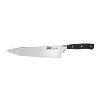 image of CAC China KFCC-100 Scharfe Chef Knife, 10" Forged High-Carbon Steel, Black Handle