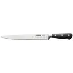image of CAC China KFCV-G101 Carving Knife, 10" German High-Carbon Steel, Ice-Tempered, Black Handle