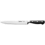 image of CAC China KFCV-G80 Schnell Carving Knife, 8" Forged, High-Carbon Steel Blade, Black Handle