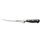 image of CAC China KFFL-G70 Schnell Fillet Knife, 7-1/4" Flexible, Forged, Carbon Steel Blade, Black Handle