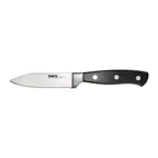 image of CAC China KFPC-35 Scharfe Paring Knife, 3-1/2" Forged, High-Carbon Steel, Black Handle