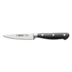 image of CAC China KFPC-G35 Schnell Paring Knife, 3-1/2" Blade, German High-Carbon Steel, Black Handle