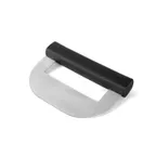 image of CAC China KPMC-7S Mincing Knife – 6-5/8" Stainless Steel Blade with Black Polyethylene Handle