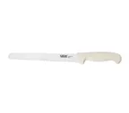 image of CAC China KSBR-100 Klinge Bread Knife, 10" Blade, German High-Carbon Steel, White Handle